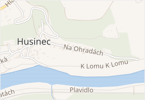 Na Ohradách v obci Husinec - mapa ulice