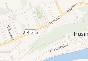 U Křížku v obci Husinec - mapa ulice