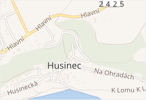V Potokách v obci Husinec - mapa ulice