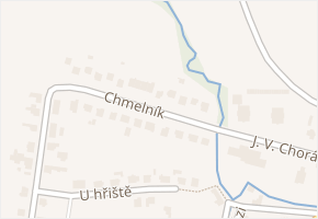 Chmelník v obci Hustopeče nad Bečvou - mapa ulice