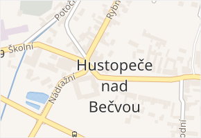 Hustopeče nad Bečvou v obci Hustopeče nad Bečvou - mapa části obce