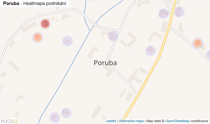 Mapa Poruba - Firmy v části obce.