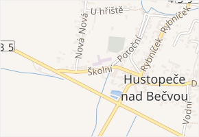 Školní v obci Hustopeče nad Bečvou - mapa ulice
