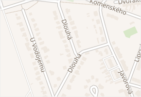 Dlouhá v obci Hustopeče - mapa ulice