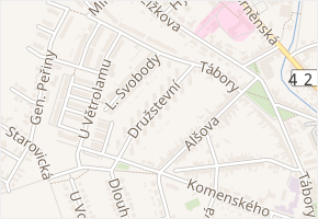 Družstevní v obci Hustopeče - mapa ulice