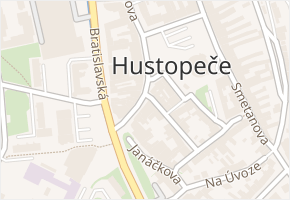 Dukelské nám. v obci Hustopeče - mapa ulice