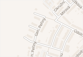 Gen. Peřiny v obci Hustopeče - mapa ulice