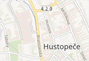 Husova v obci Hustopeče - mapa ulice