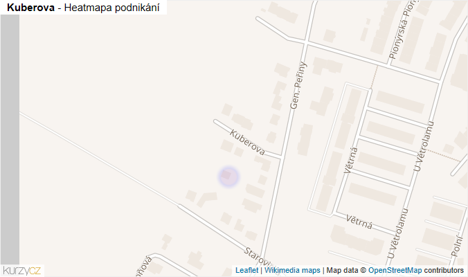 Mapa Kuberova - Firmy v ulici.