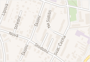 Na Sídlišti v obci Hustopeče - mapa ulice