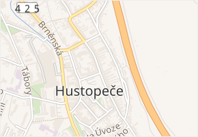 Nová v obci Hustopeče - mapa ulice