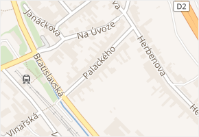 Palackého v obci Hustopeče - mapa ulice