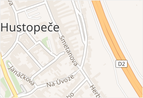 Smetanova v obci Hustopeče - mapa ulice
