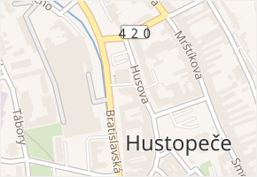 Stodolní v obci Hustopeče - mapa ulice