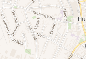 Střední v obci Hustopeče - mapa ulice