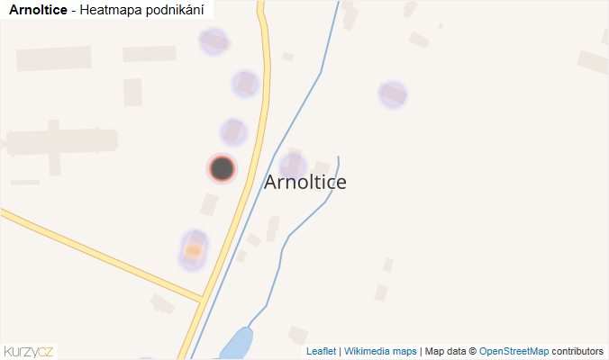 Mapa Arnoltice - Firmy v části obce.