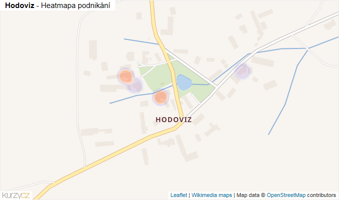 Mapa Hodoviz - Firmy v části obce.