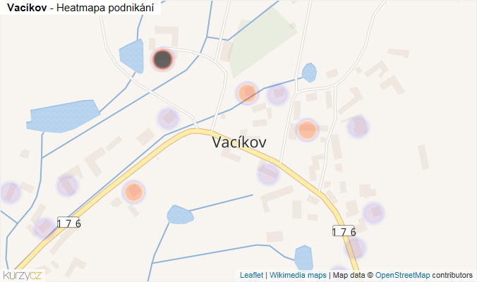 Mapa Vacíkov - Firmy v části obce.