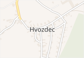 Hvozdec v obci Hvozdec - mapa části obce