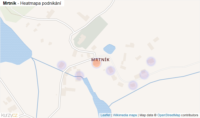 Mapa Mrtník - Firmy v části obce.