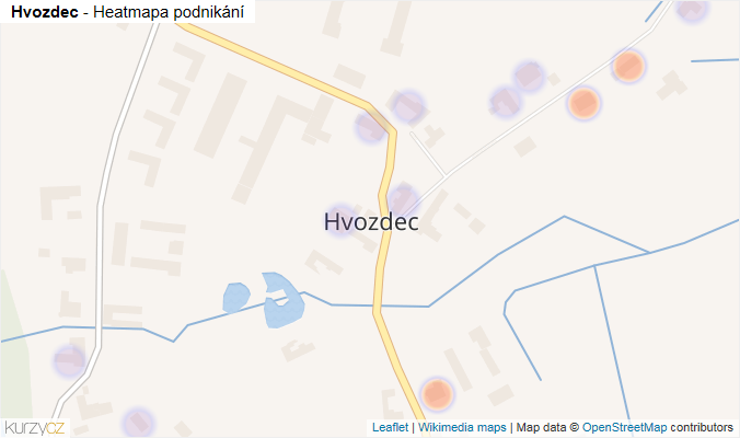 Mapa Hvozdec - Firmy v části obce.