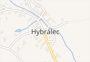 Hybrálec v obci Hybrálec - mapa části obce