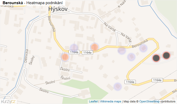 Mapa Berounská - Firmy v ulici.
