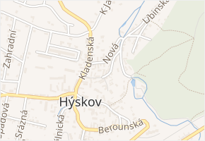 Prostřední v obci Hýskov - mapa ulice