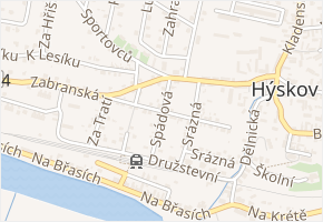 Souběžná v obci Hýskov - mapa ulice