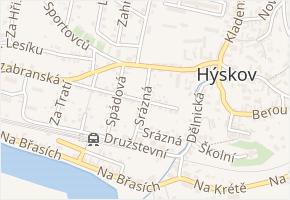 Srázná v obci Hýskov - mapa ulice