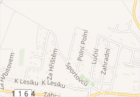Za Humny v obci Hýskov - mapa ulice