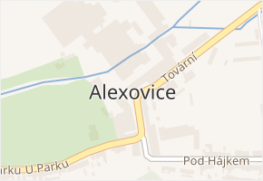 Alexovice v obci Ivančice - mapa části obce