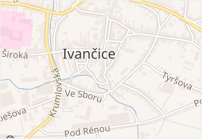 Drůbežní trh v obci Ivančice - mapa ulice