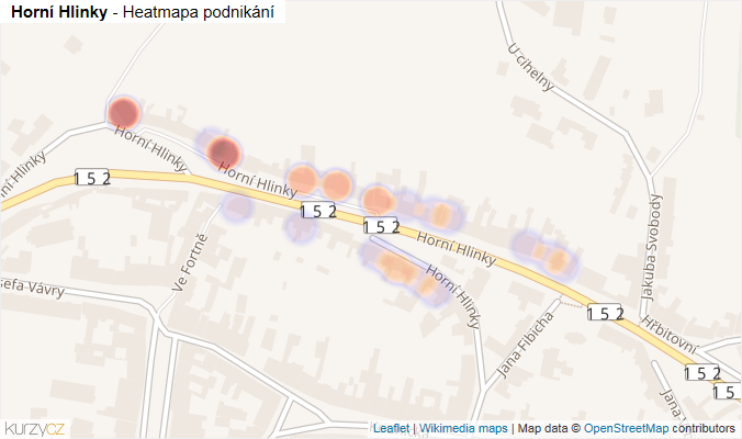 Mapa Horní Hlinky - Firmy v ulici.