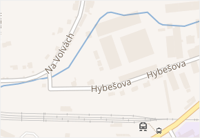 Hybešova v obci Ivančice - mapa ulice
