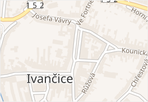 Komenského náměstí v obci Ivančice - mapa ulice
