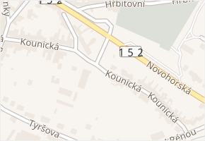 Kounická v obci Ivančice - mapa ulice