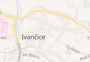 Na spojce v obci Ivančice - mapa ulice