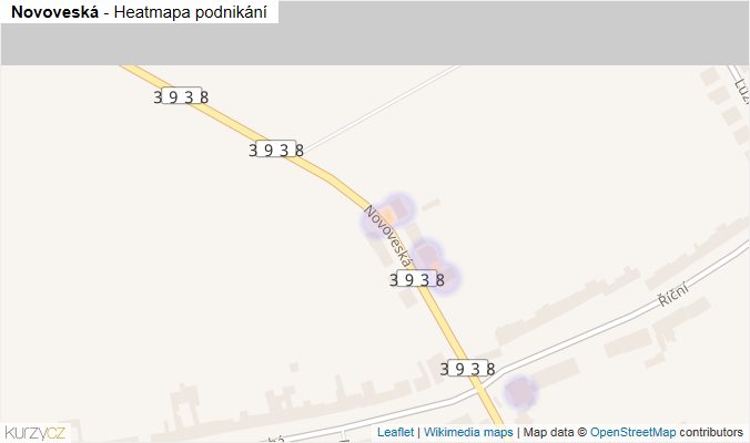 Mapa Novoveská - Firmy v ulici.