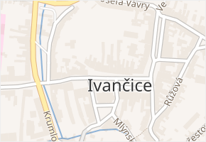 Palackého náměstí v obci Ivančice - mapa ulice