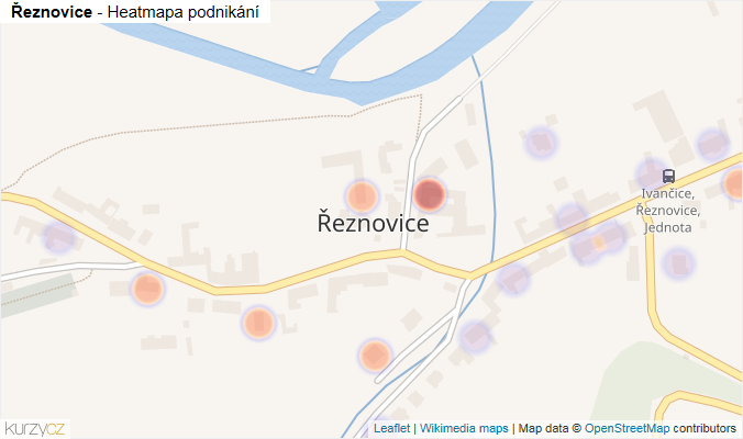 Mapa Řeznovice - Firmy v části obce.