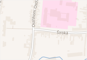 Široká v obci Ivančice - mapa ulice