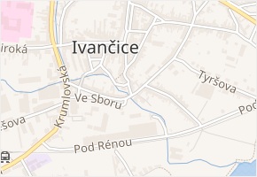 U nové brány v obci Ivančice - mapa ulice