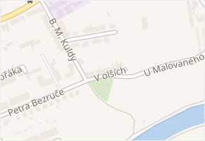 V olších v obci Ivančice - mapa ulice