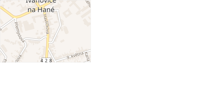 Havlíčkova v obci Ivanovice na Hané - mapa ulice