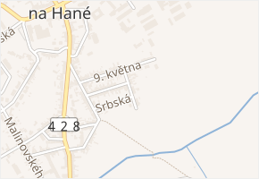 Karla Dvořáčka v obci Ivanovice na Hané - mapa ulice