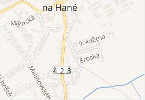 Partyzánská v obci Ivanovice na Hané - mapa ulice