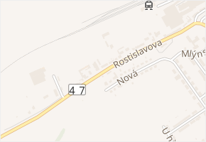 Rostislavova v obci Ivanovice na Hané - mapa ulice