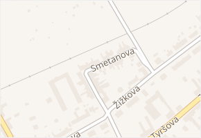 Smetanova v obci Ivanovice na Hané - mapa ulice