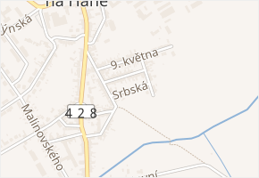 Srbská v obci Ivanovice na Hané - mapa ulice